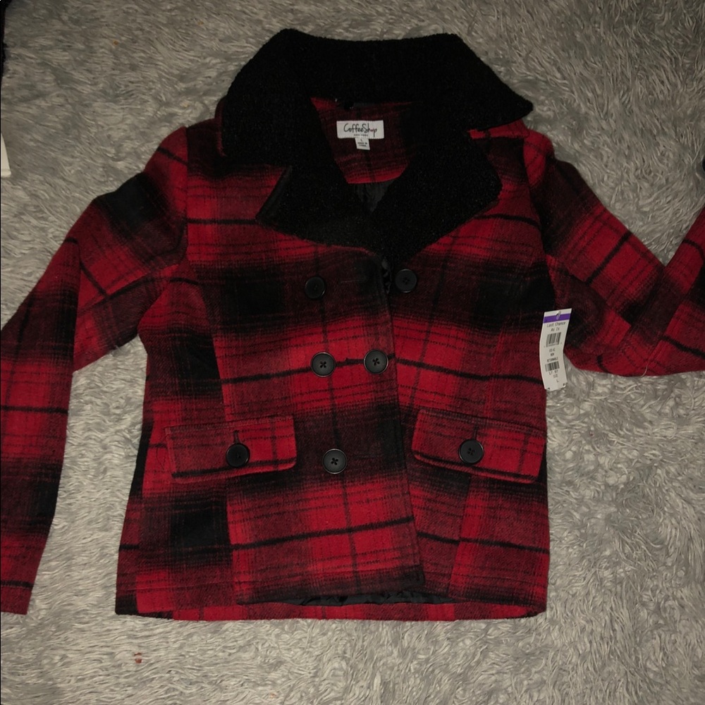 Coffee shop Flannel Peacoat